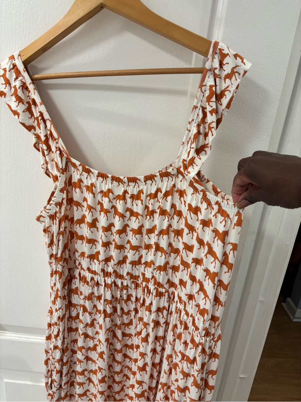 kate quinn Horse Motif Sleeveless Midi Dress Bamboo Viscose Plus size XXL - Picture 10 of 10
